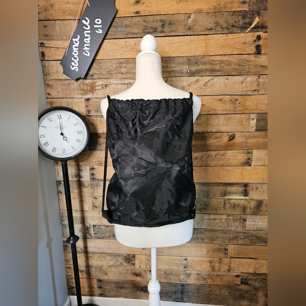 American Eagle Unisex Black Camouflage Drawstring Bag